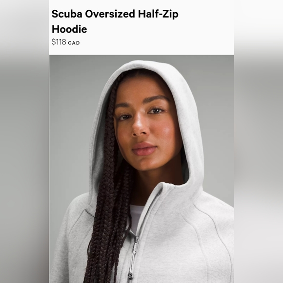 *SOLD* LULULEMON Scuba Half Zip Hoodie XS/S - Picture 3 of 7